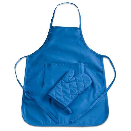 Tablier et gant pour enfant - Bleu (2pcs)