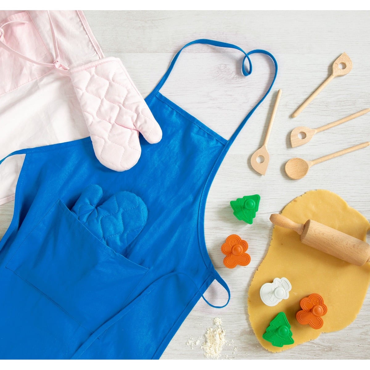 Tablier et gant pour enfant - Bleu (2pcs)