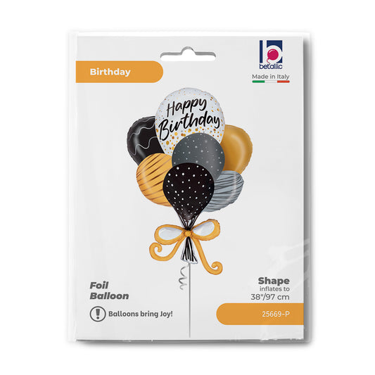 Ballon alu Satin Birthday Balloons