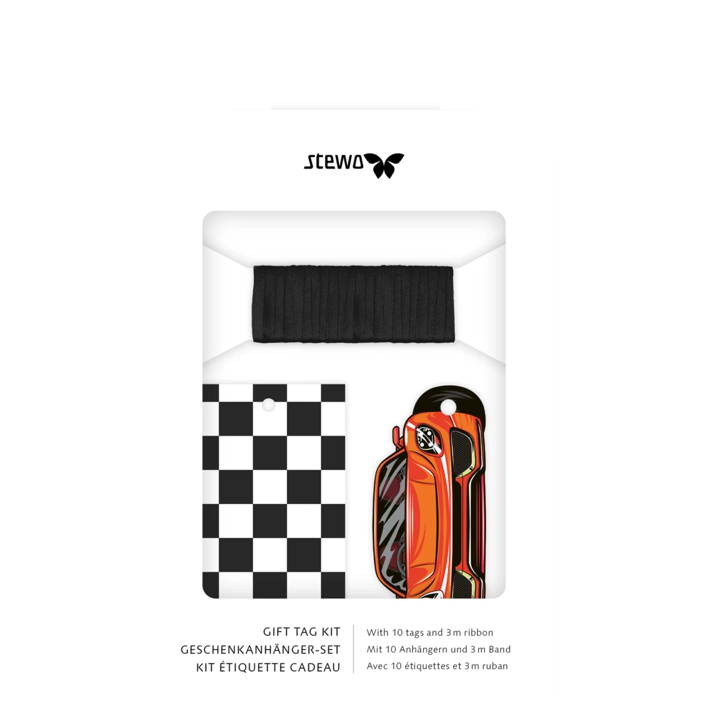 Kit d'étiquettes cadeau Schorsch noir