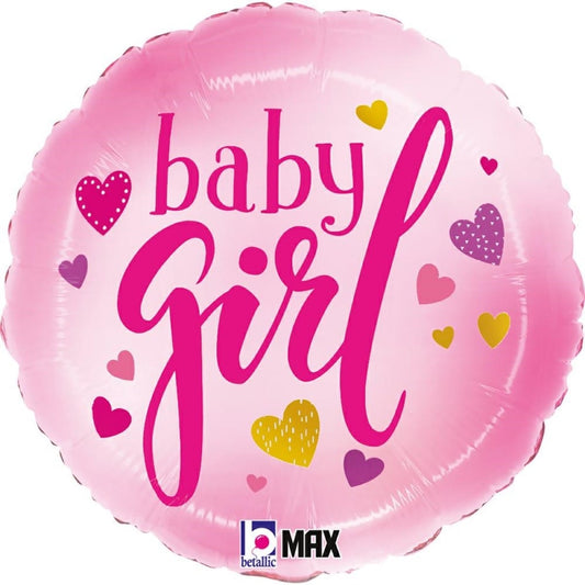 Ballon alu - Baby Girl rose