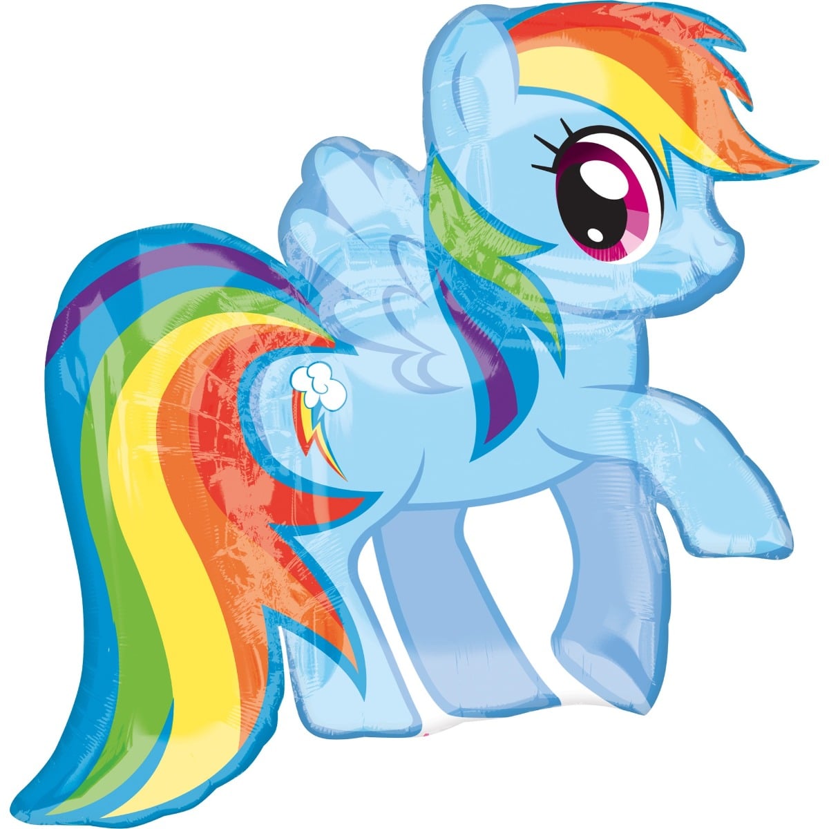 Ballon Alu - Mon Petit Poney Bleu (68cm)
