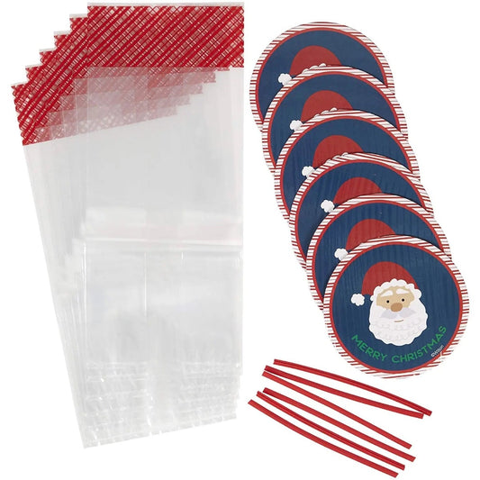 Sachets pour biscuits - Père Noël (6pcs)