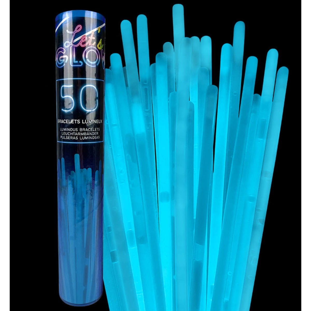 Bracelets lumineux - Bleu (50pcs)