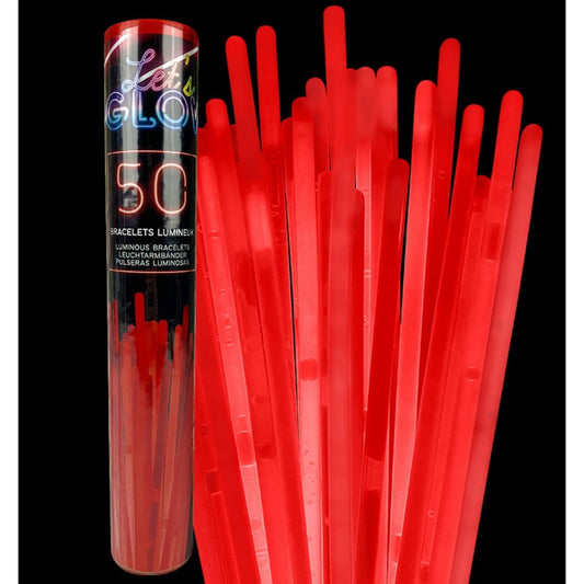 Bracelets lumineux - Rouge (50pcs)
