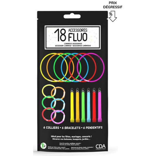 Set Fluo 18 pièces assortis