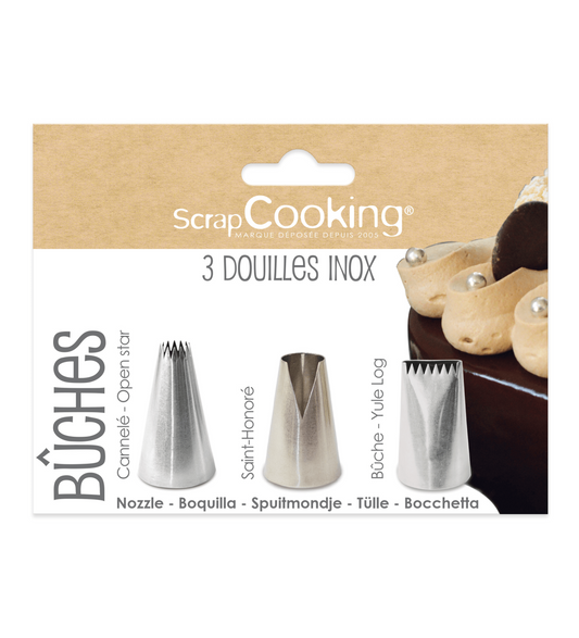 ScrapCooking Set de 3 douilles bûche