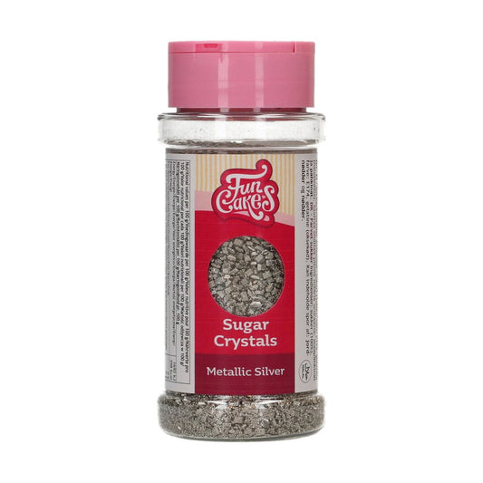Cristaux de sucre métalliques argent (80g)