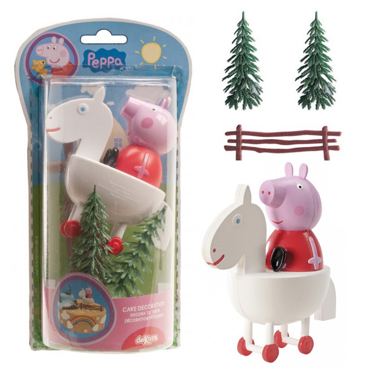 Décoration de gâteau - Kit Peppa Pig Cheval (4pcs)