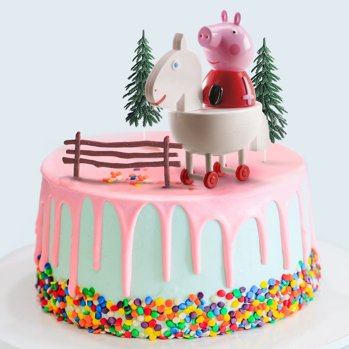 Décoration de gâteau - Kit Peppa Pig Cheval (4pcs)