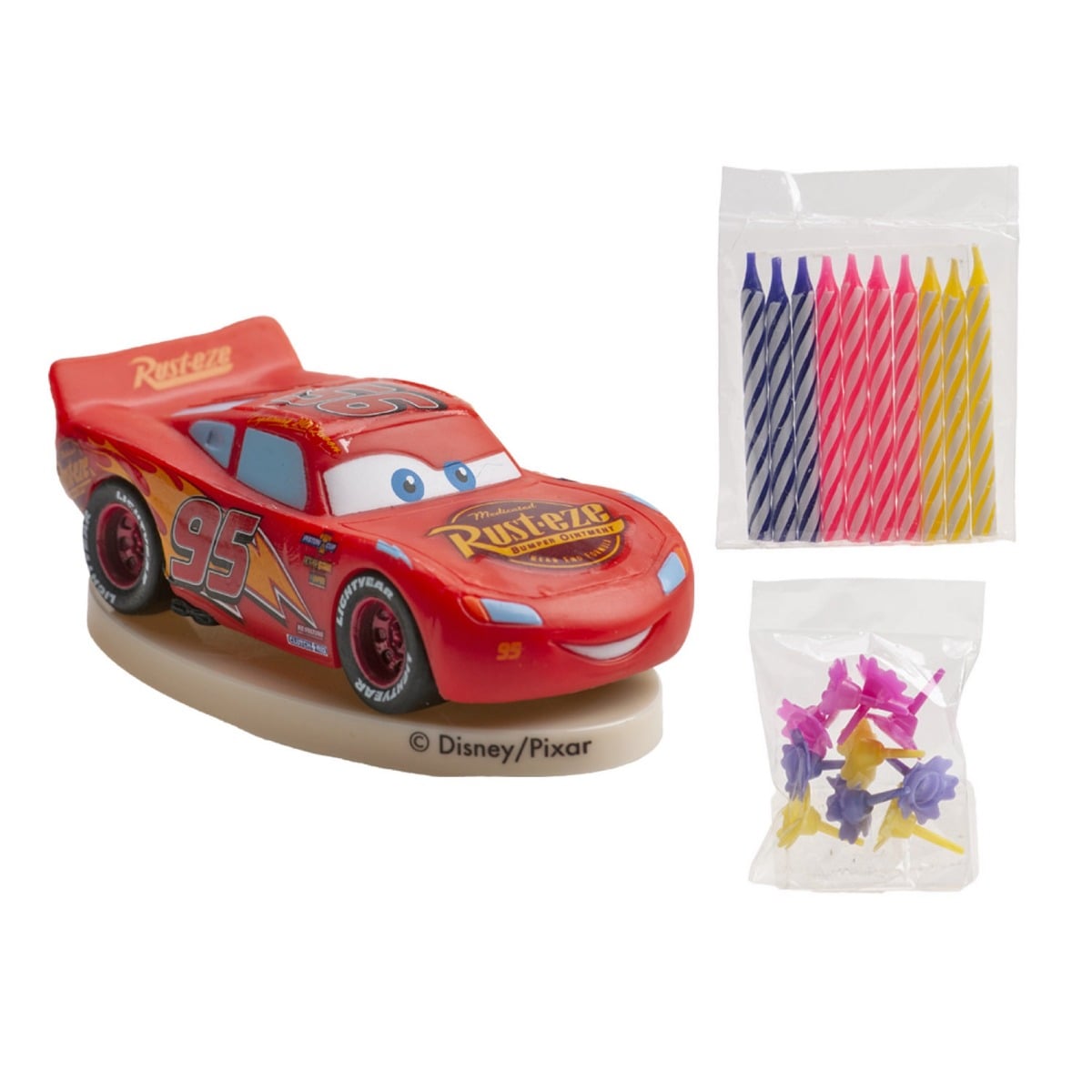 Décoration de gâteau - Kit Cars avec bougies