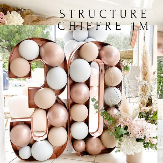 Structure Chiffre 100cm - Le Ballon Elégant
