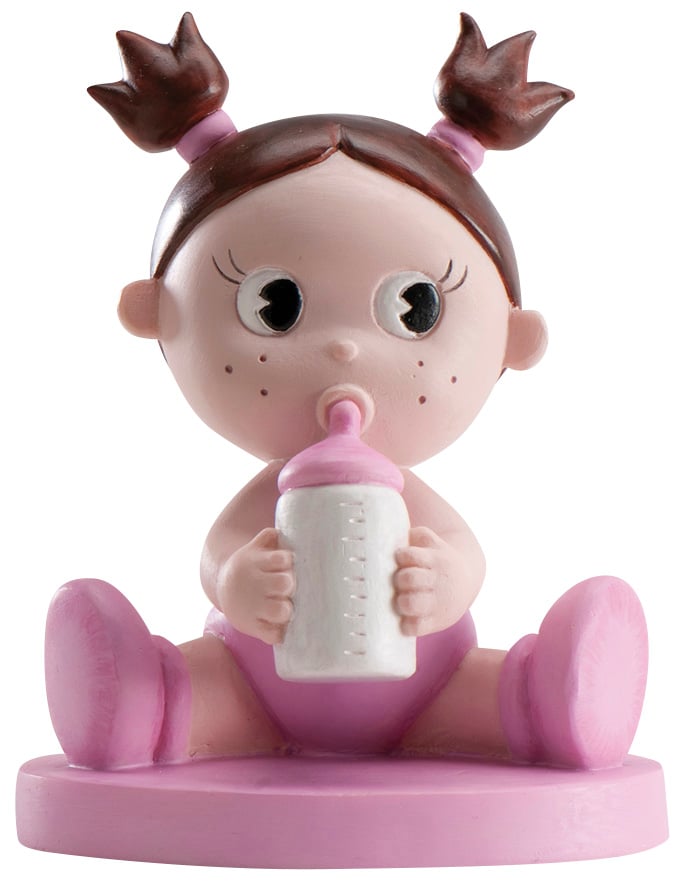 Figurine - Fille avec biberon (10cm)