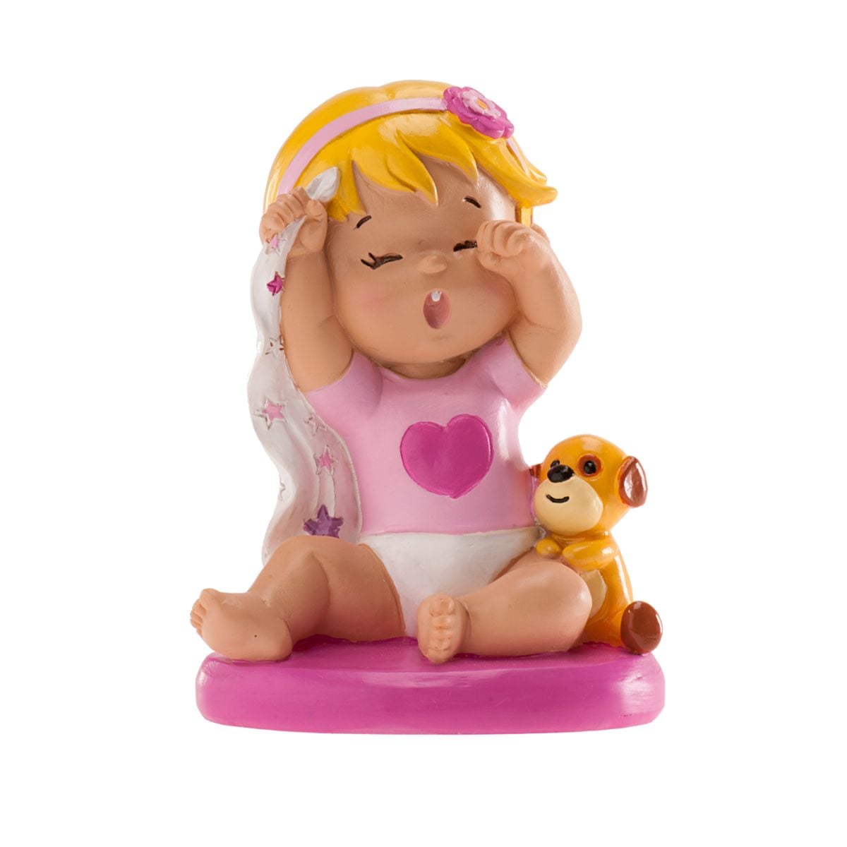 Figurine Baptême - Fille - Bâillement (10cm)