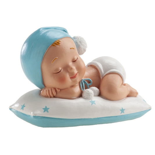 Cake Topper Baptême garçon endormi
