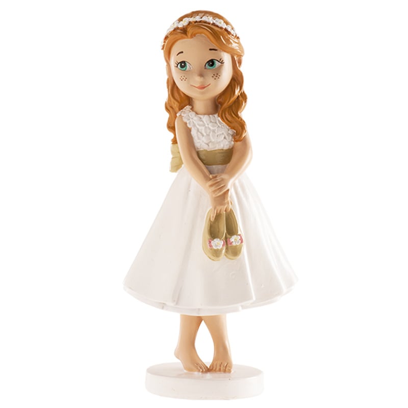Figurine Communion - Fille Pieds nus (13cm)