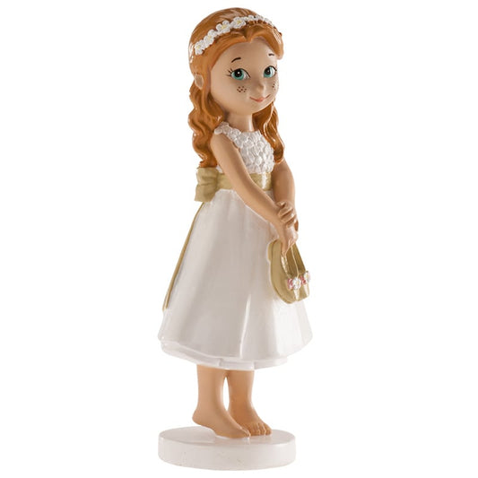 Figurine Communion - Fille Pieds nus (13cm)