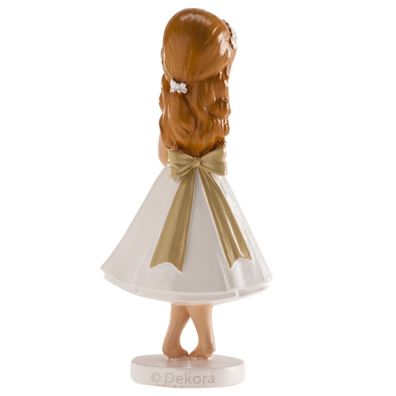 Figurine Communion - Fille Pieds nus (13cm)