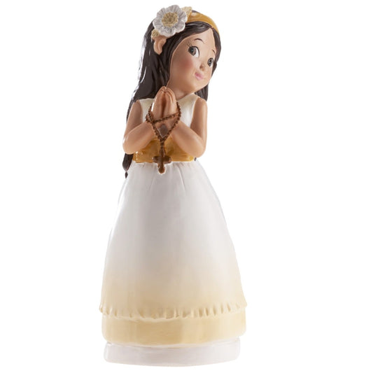 Figurine Communion - Fille et son Chapelet