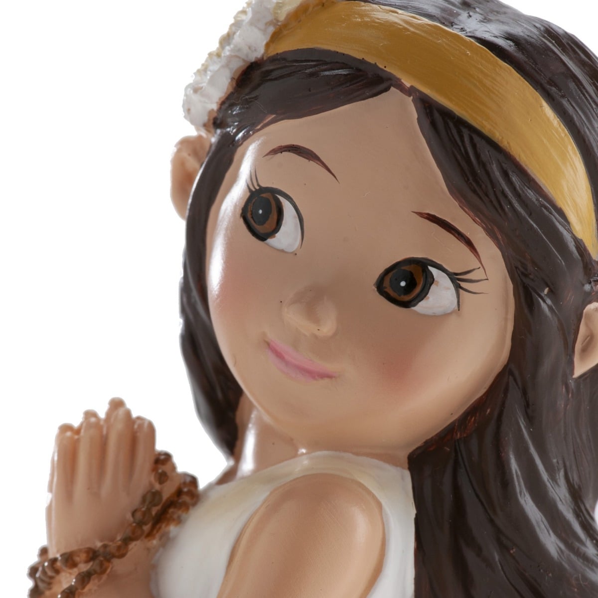 Figurine Communion - Fille et son Chapelet