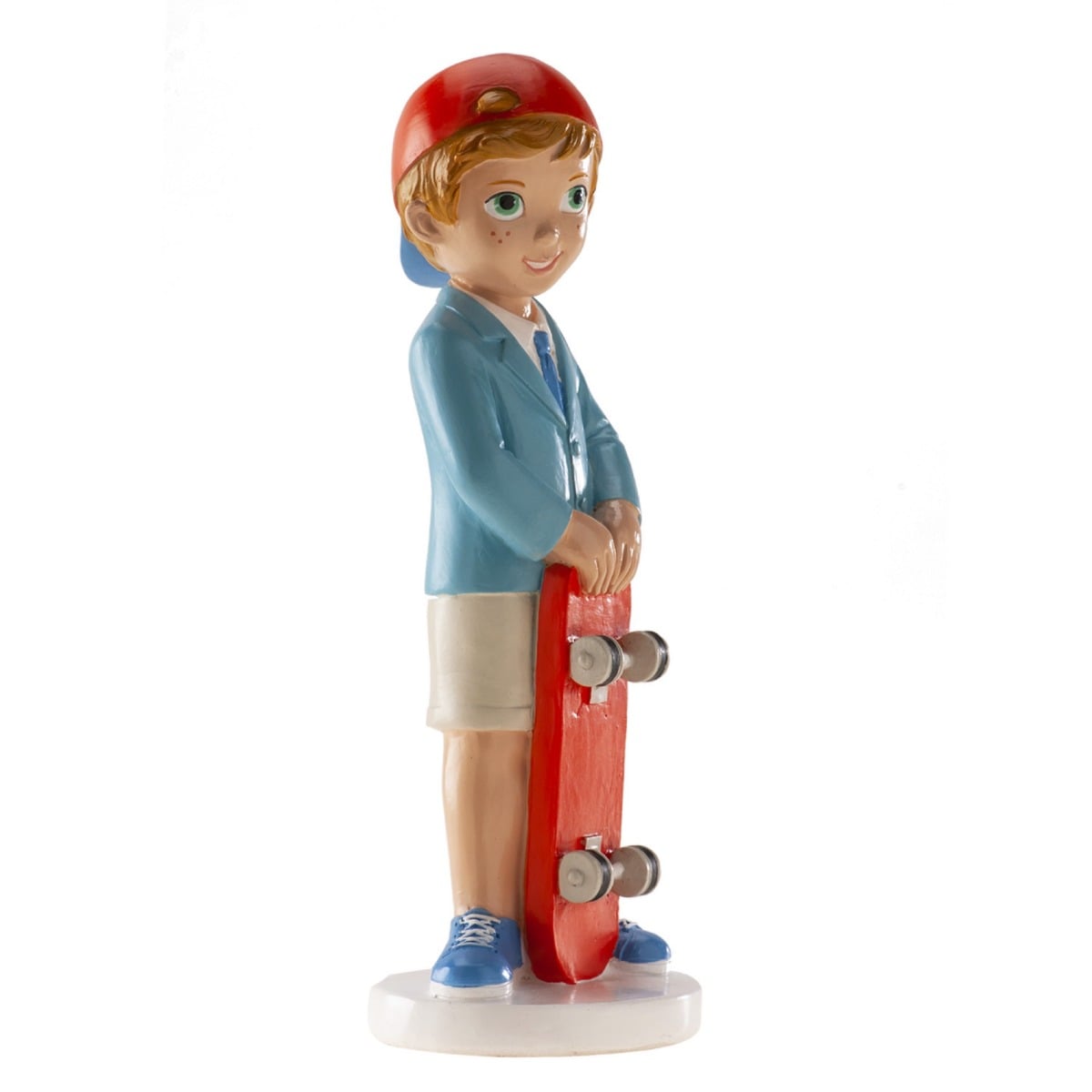 Figurine Communion - Garçon planche à roulette