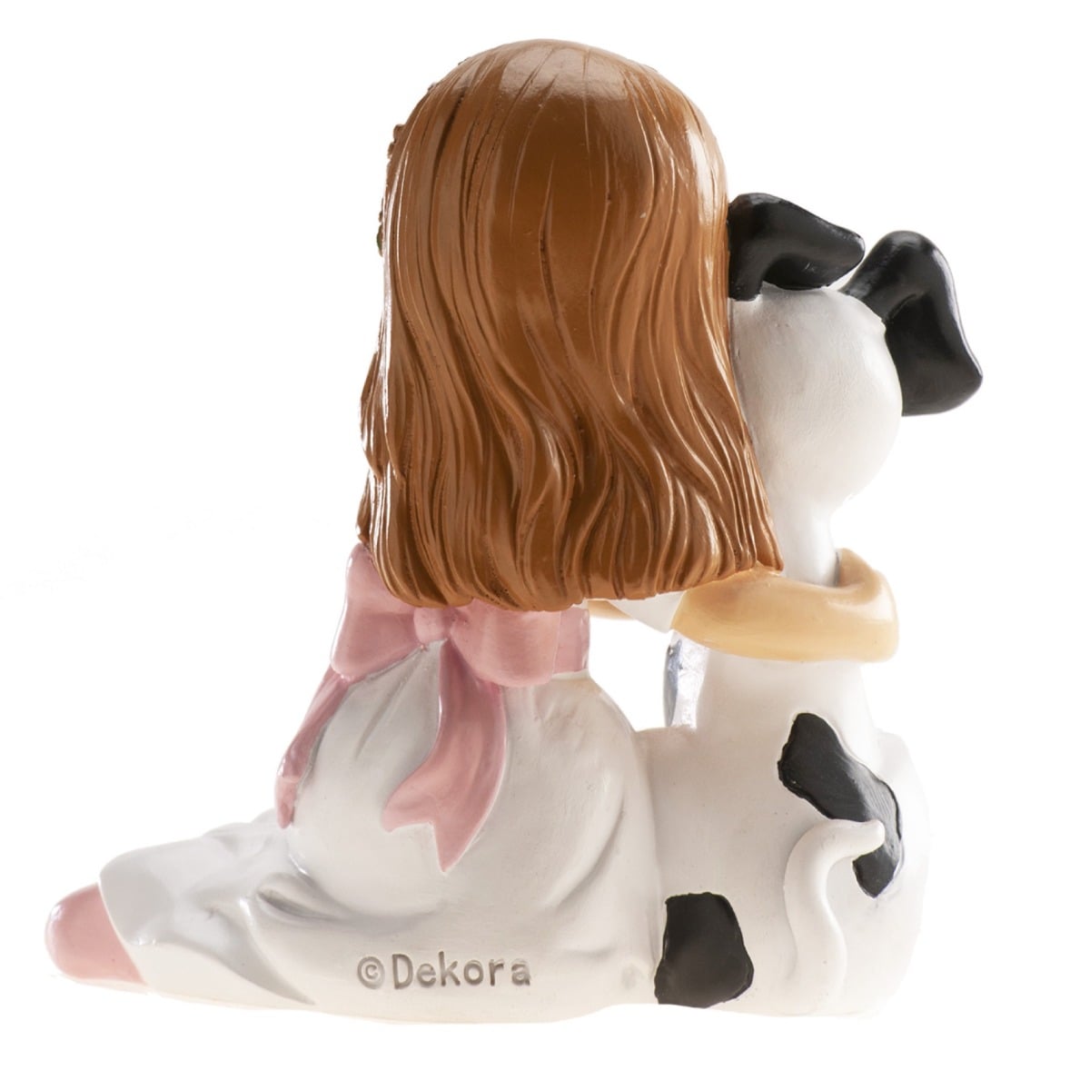 Figurine Communion - Fillette et chien