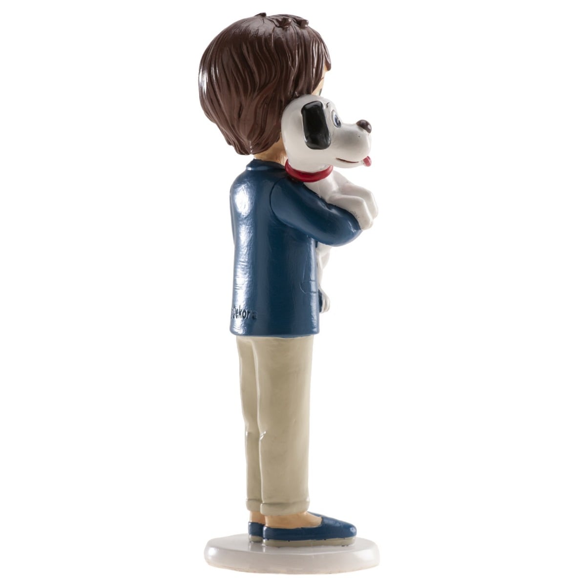 Figurine Communion - Garçon et chien