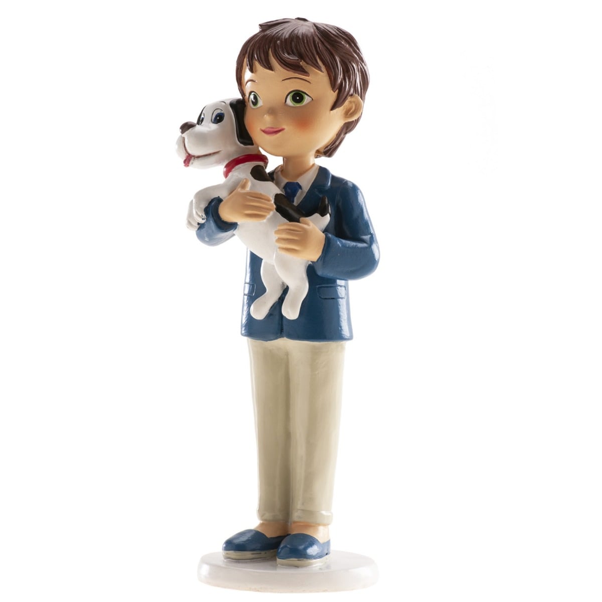 Figurine Communion - Garçon et chien