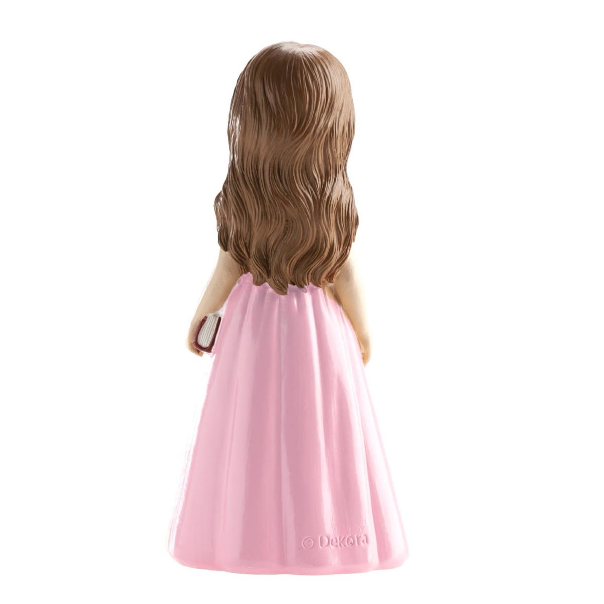 Figurine Communion - Fille jupe rose