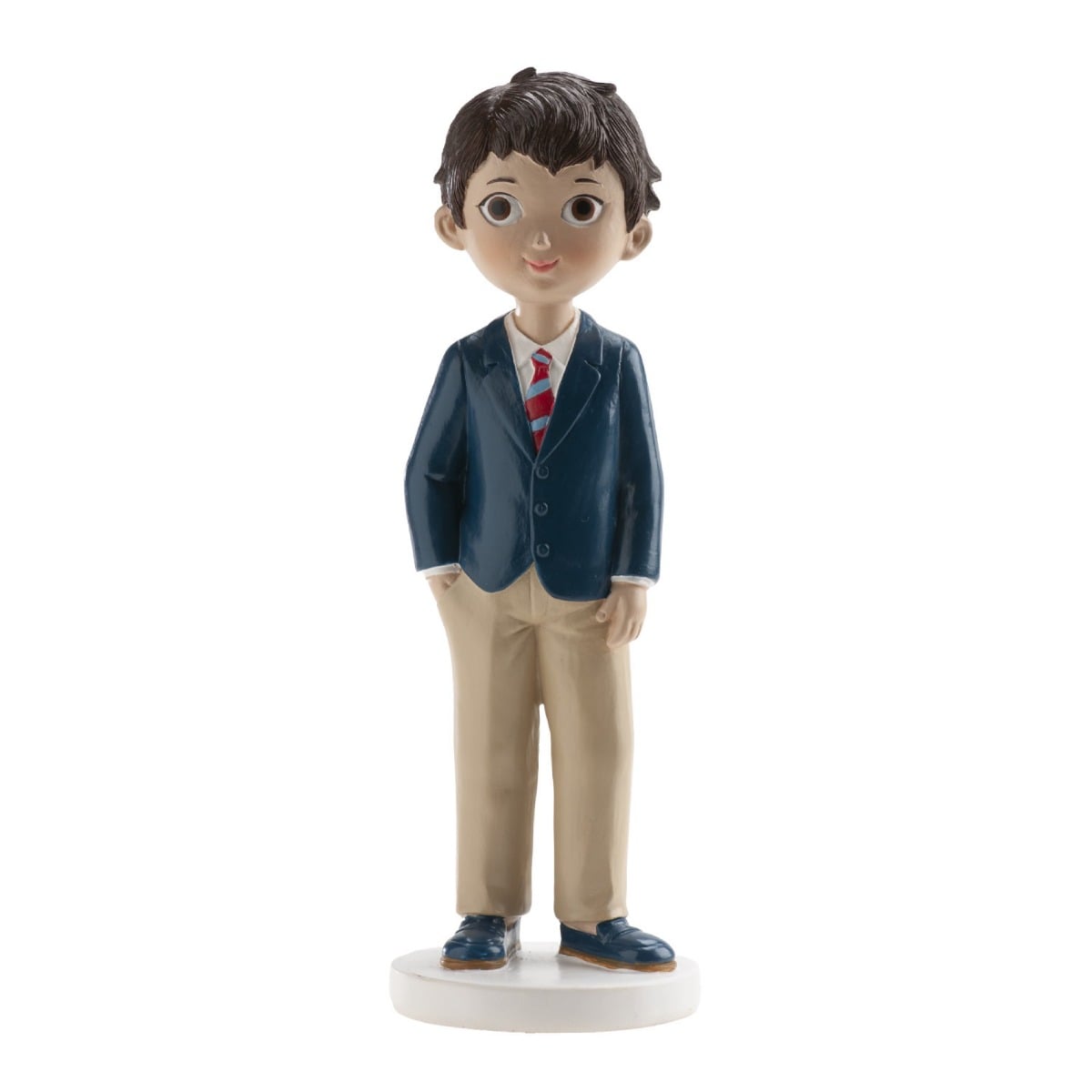 Figurine Communion - Garçon cravate rouge