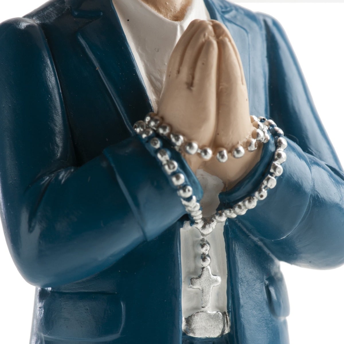 Figurine Communion - Garçon avec chapelet
