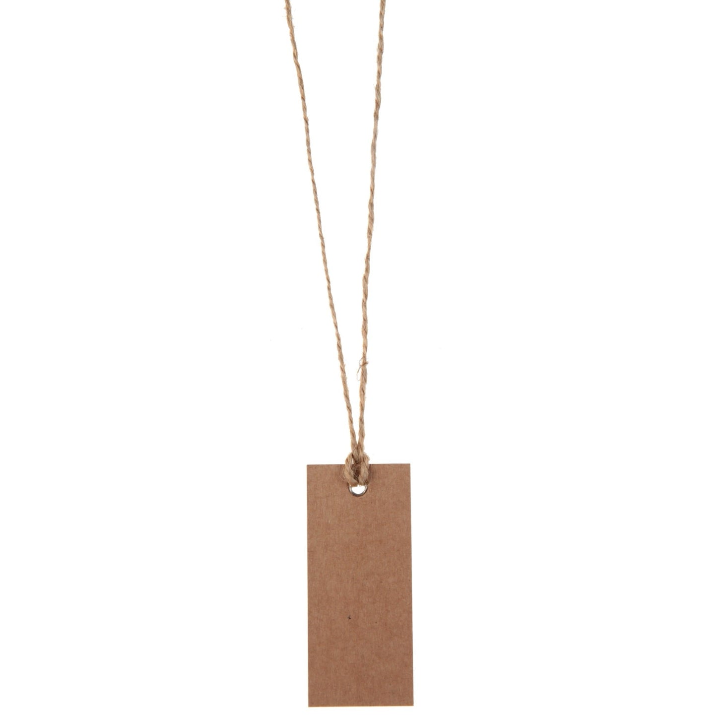 Marque-place rectangle avec ruban - Naturel