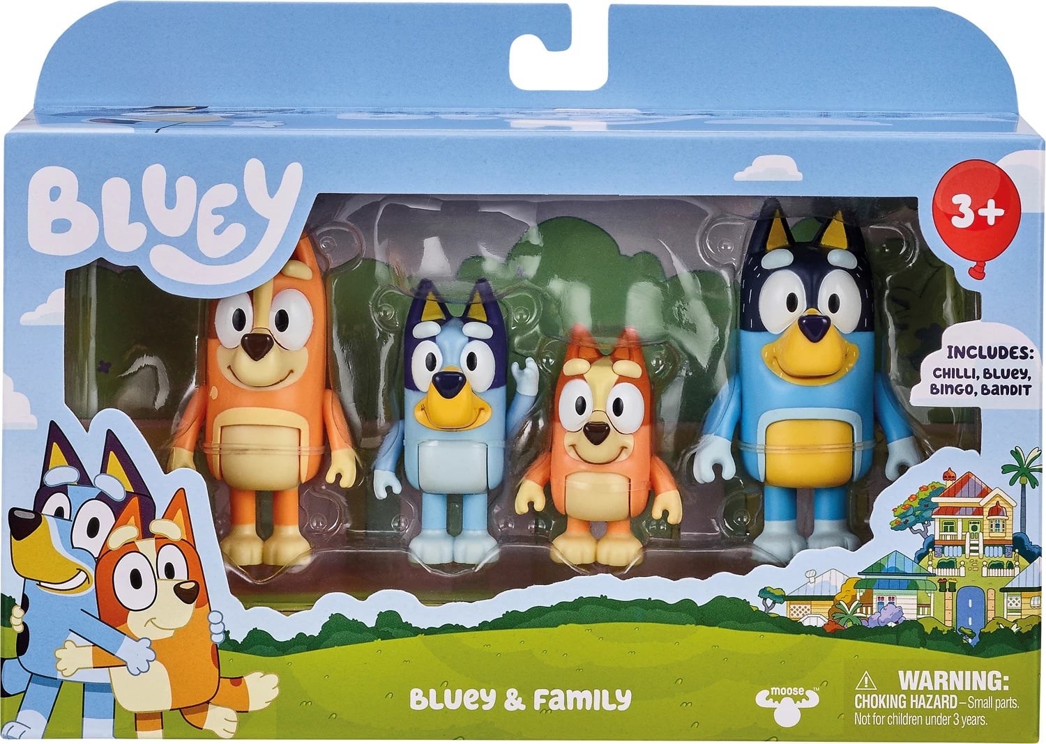 La Famille de Bluey - 4 figurines mobiles