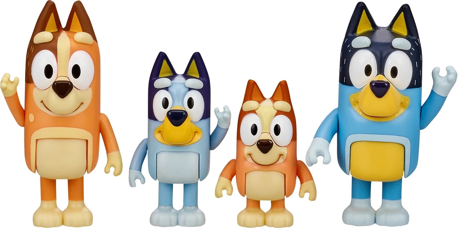 La Famille de Bluey - 4 figurines mobiles