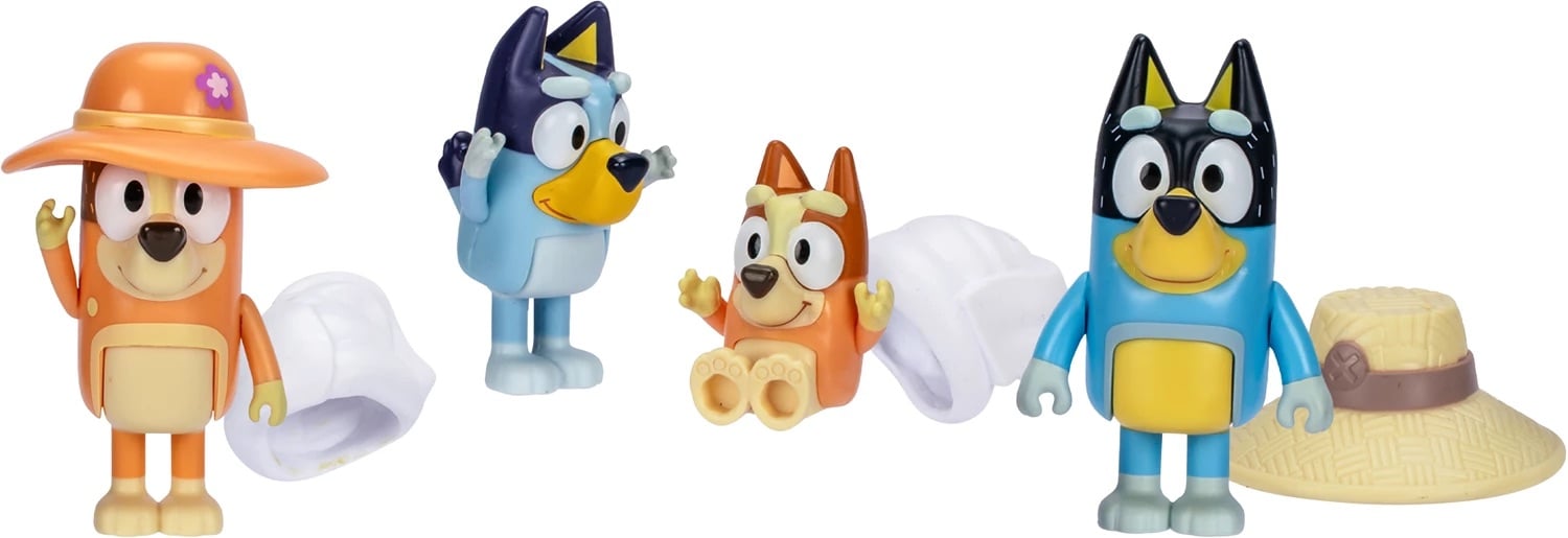 La Famille de Bluey en voyage - 4 figurines
