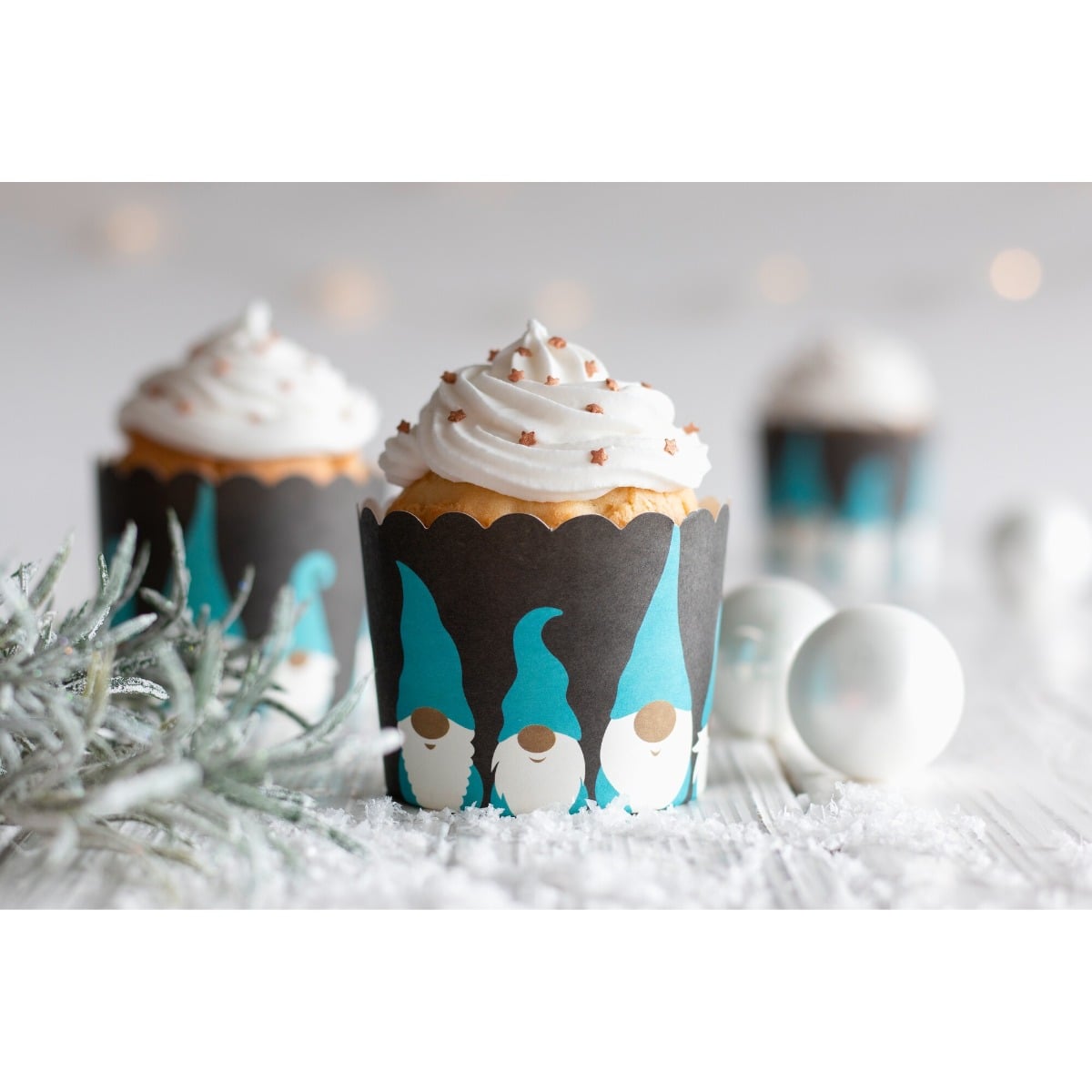Caissettes à cupcakes en carton - Elfes (12pcs)