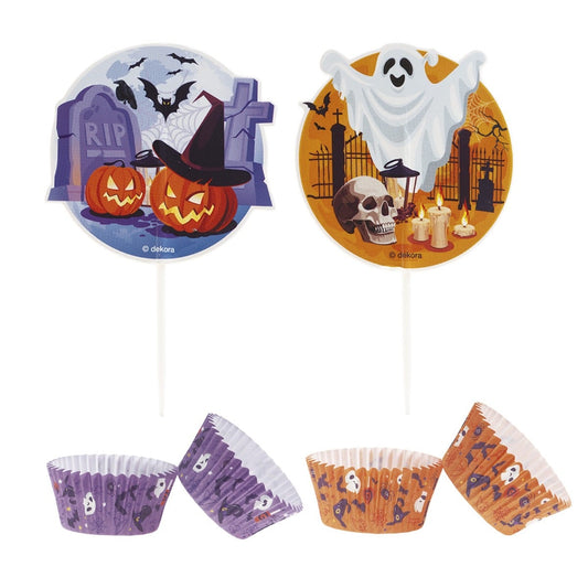 Kit Caissettes et toppers Halloween (24pcs)