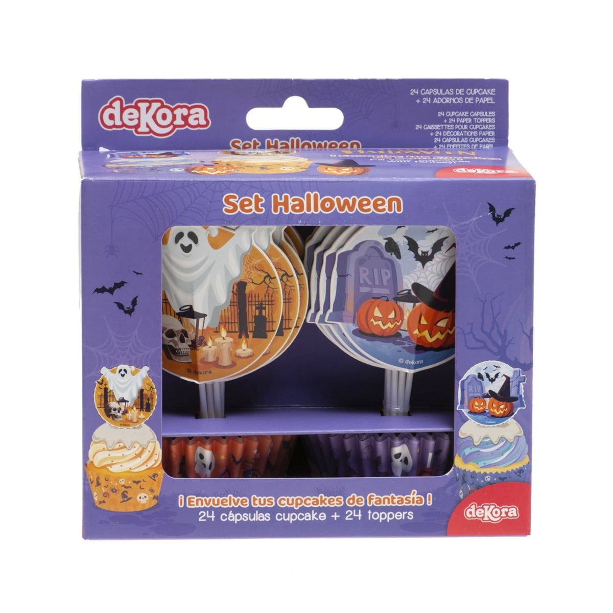 Kit Caissettes et toppers Halloween (24pcs)