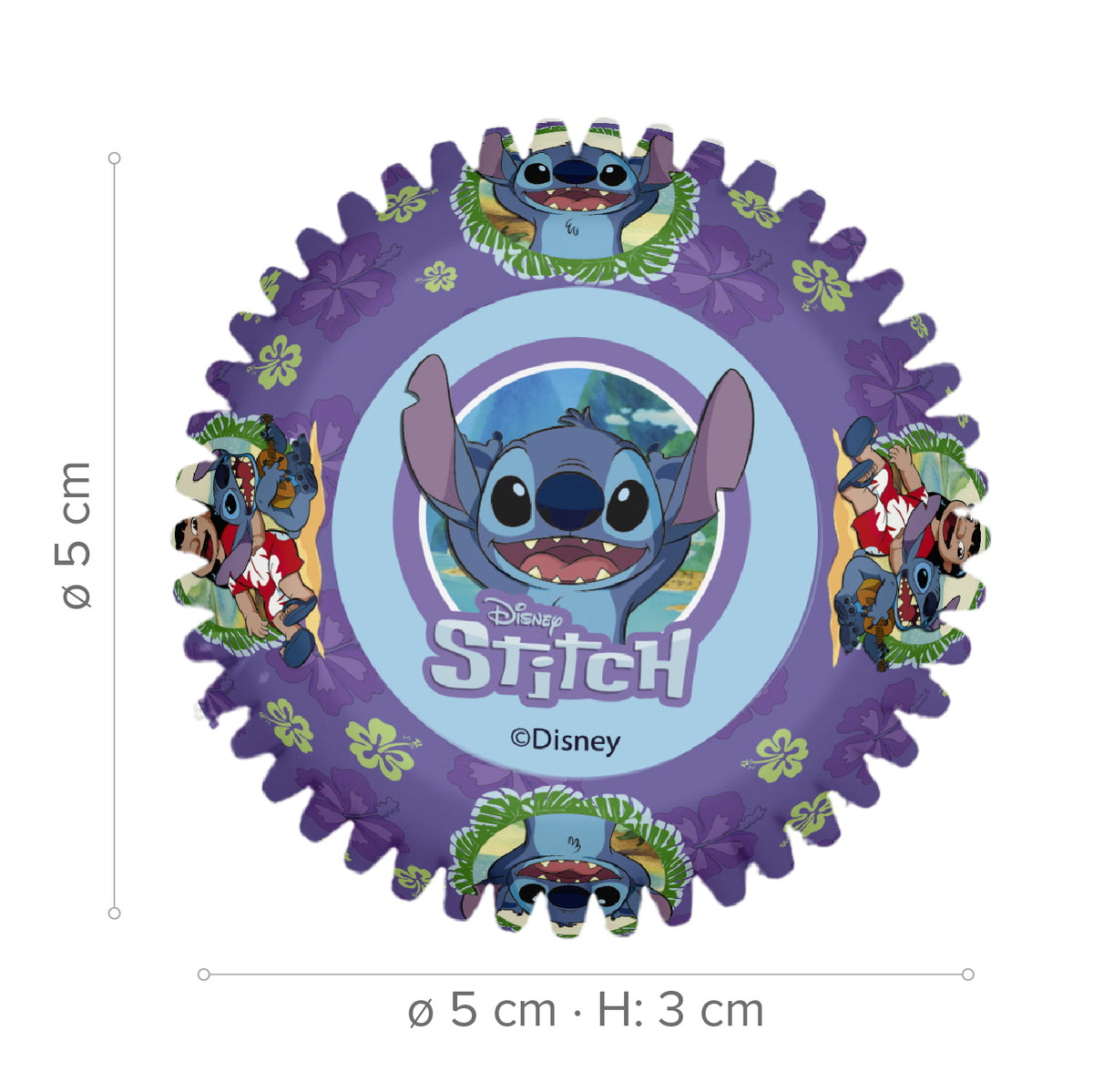 Caissettes à cupcakes - Stitch Ø 5cm (25pcs)