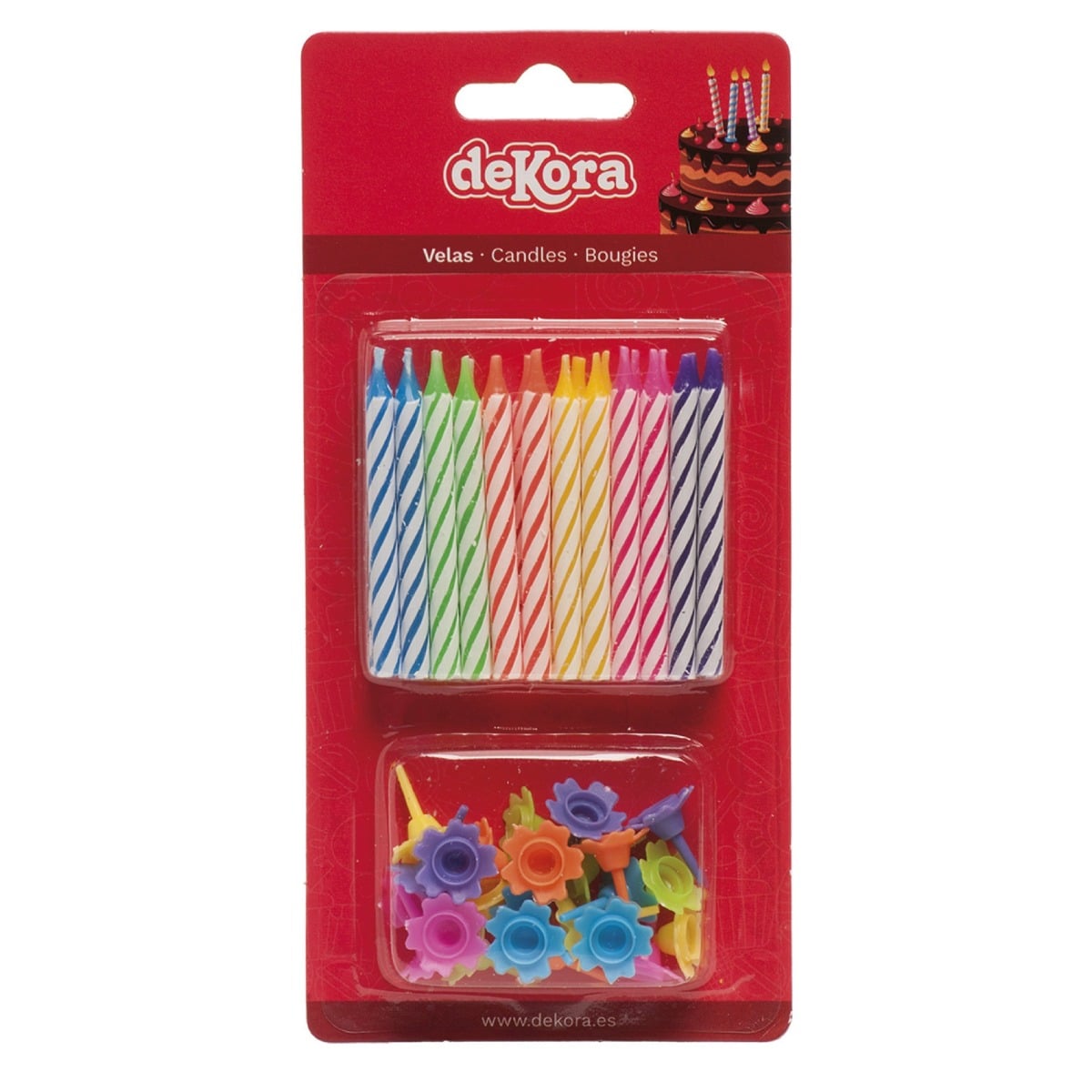 24 Bougies colorées