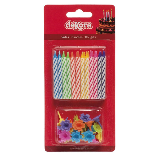 24 Bougies colorées
