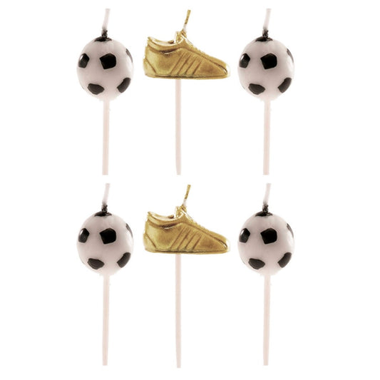 Bougies Ballon de foot (6 pcs)