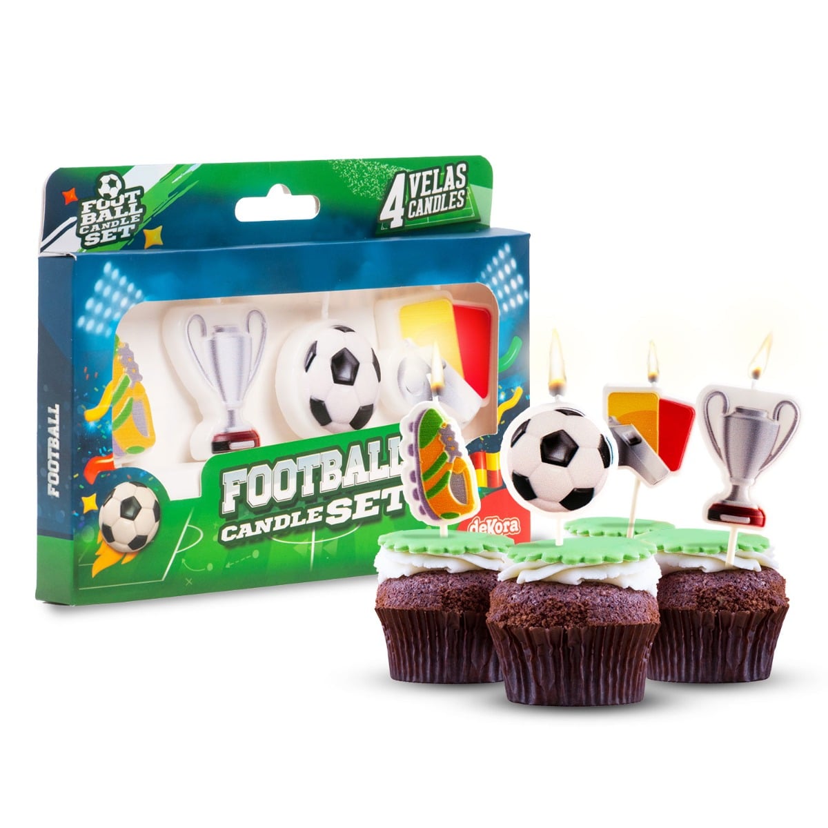Bougies Football (4pcs)