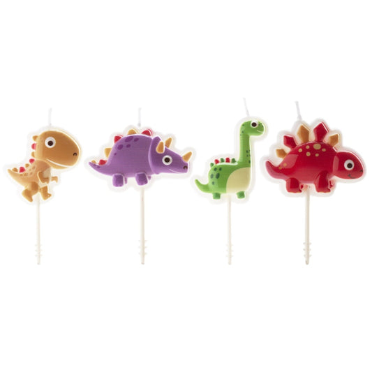 Bougies Dino (4pcs)