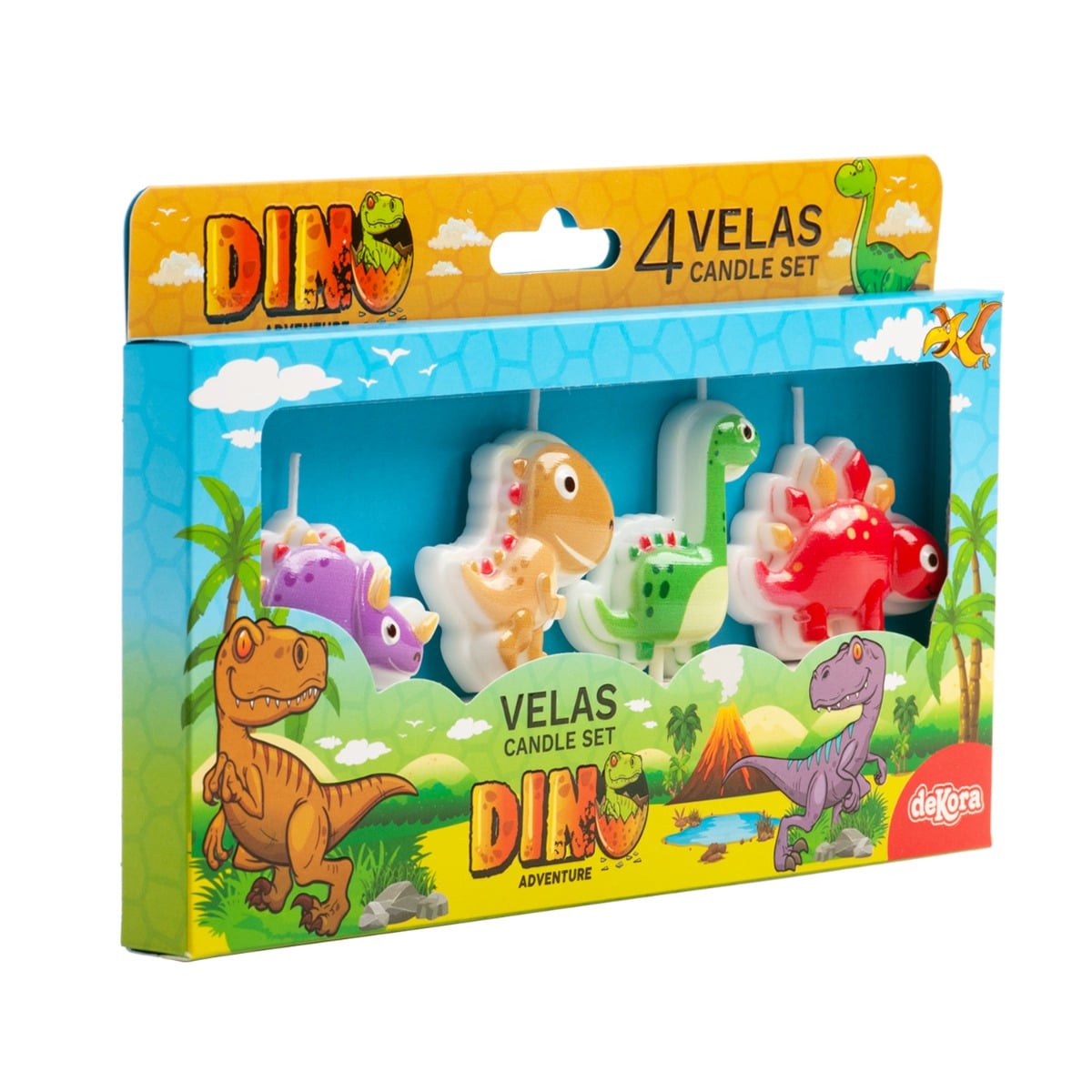 Bougies Dino (4pcs)