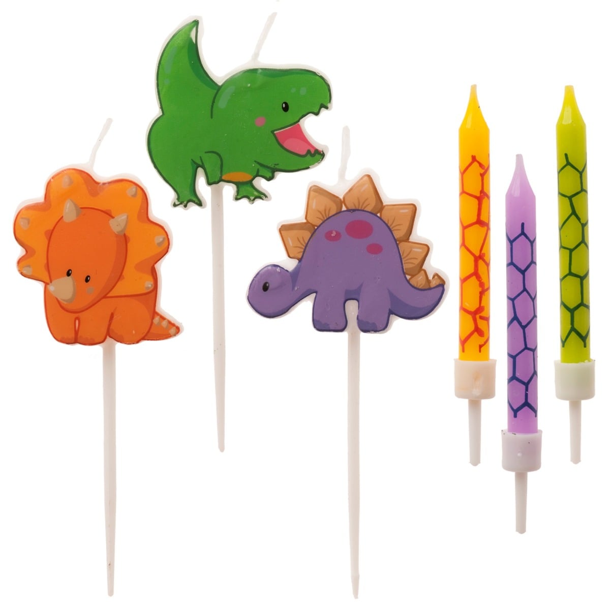 Bougies Mix Dinosaure (6pcs)