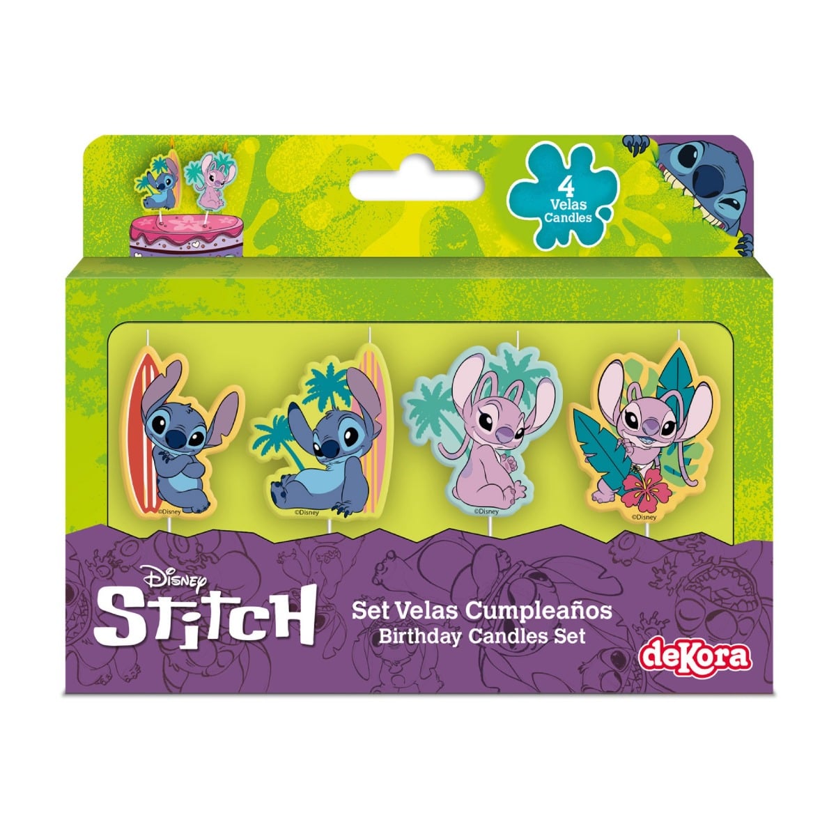 Bougies Stitch (4pcs)