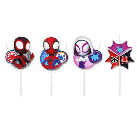 Bougie Spidey (4pcs)