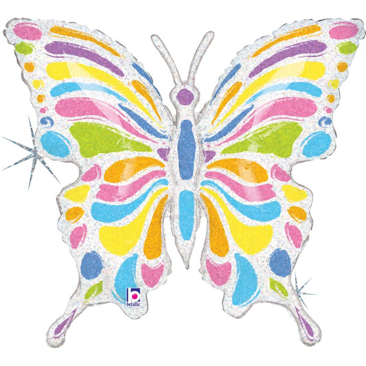 Ballon Alu - Papillon Scintillant (84cm)