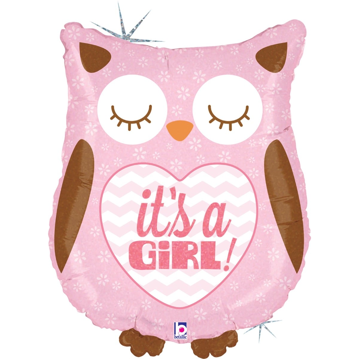 Ballon Alu - Hibou It's a girl (66cm)